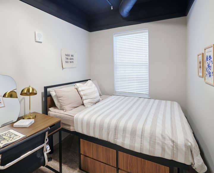 The Verve Columbus luxury student apartments in-unit bedroom